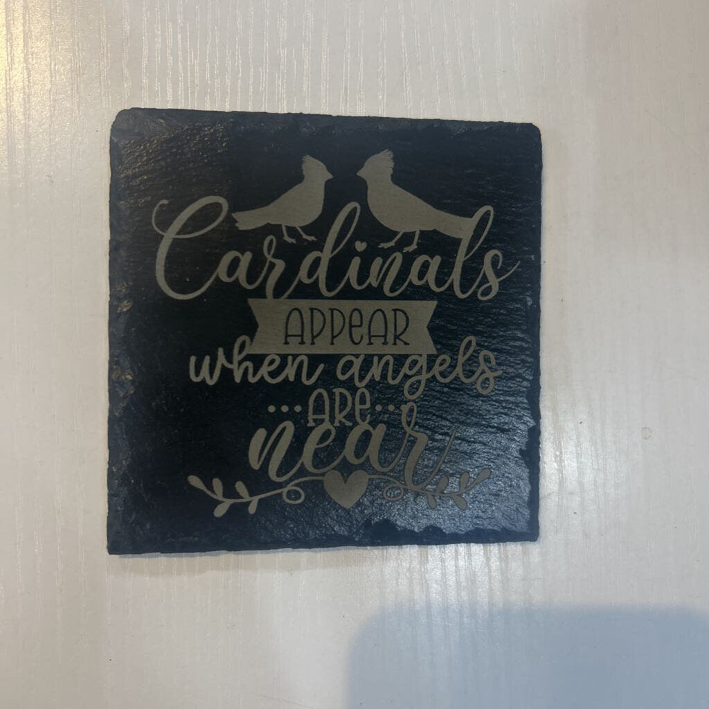 Slate Coaster Cardinals Appear