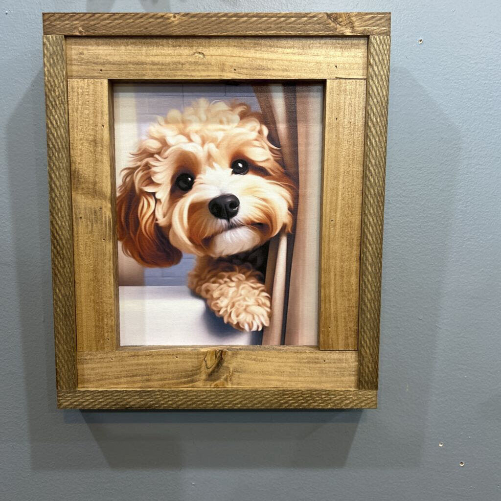 Puppy Canvas Framed