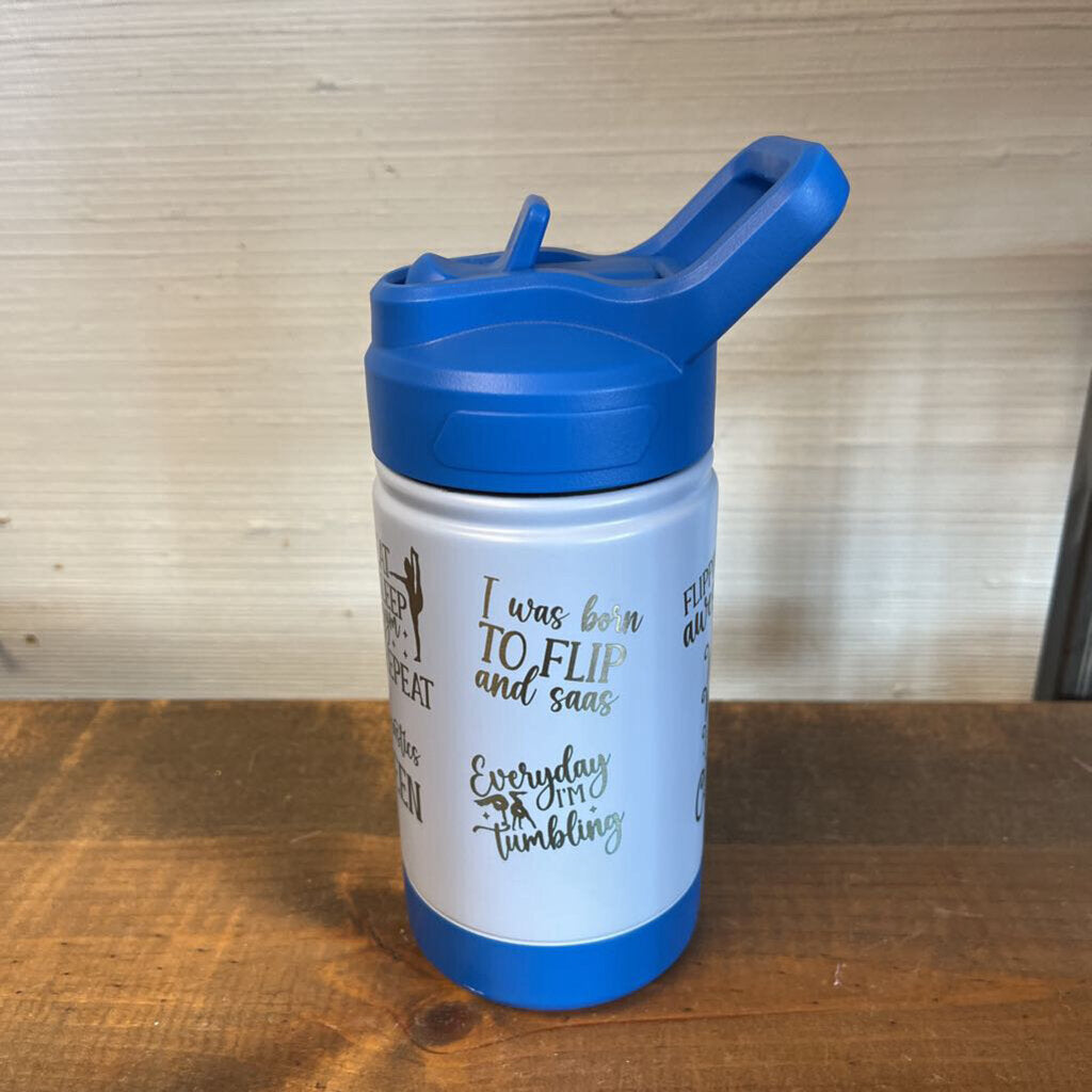 Blue Kids Gymnastics Sayings Tumbler