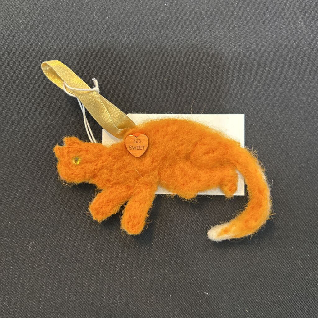 Orange Cat Purse Charm