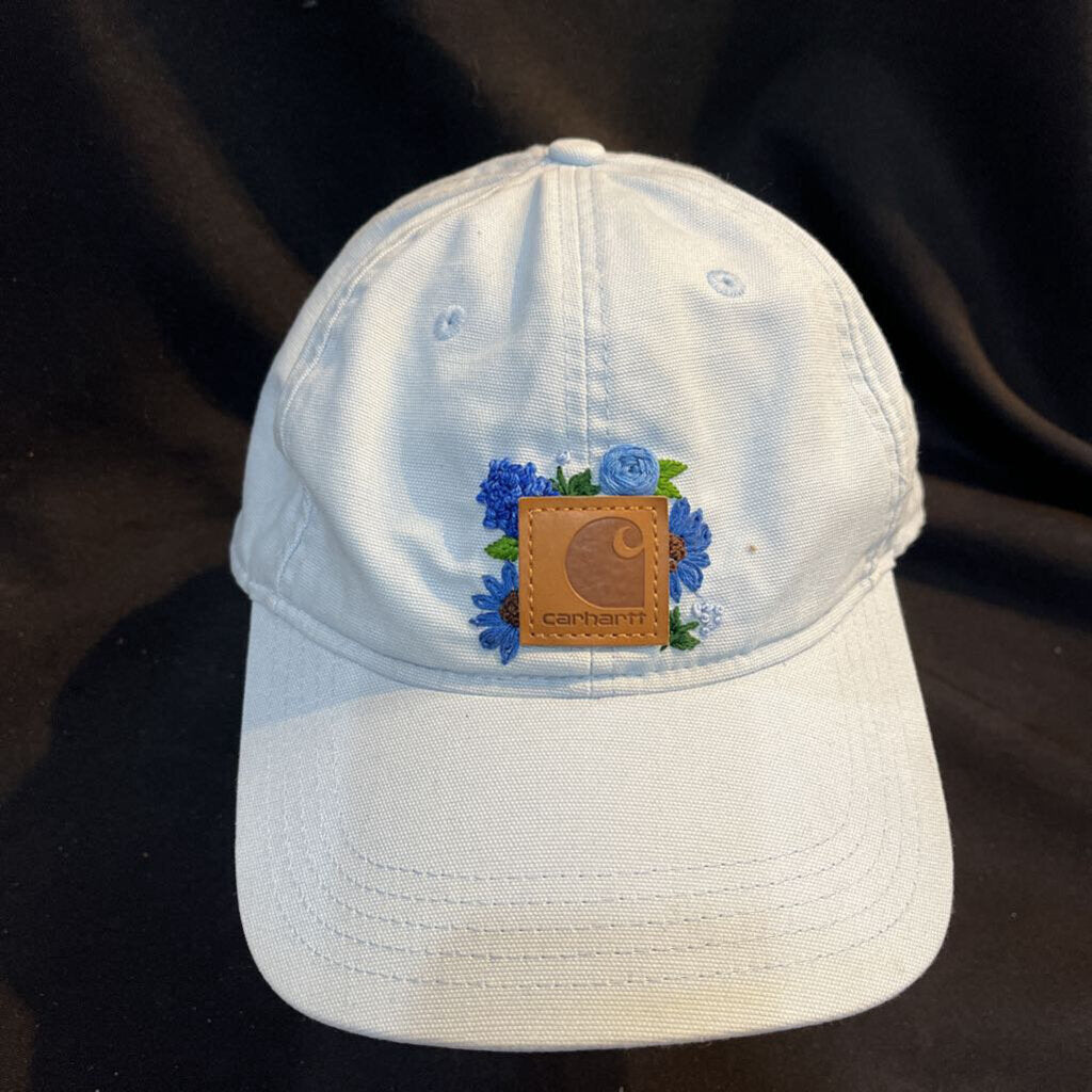 Blue Carhartt (blue flowers around front logo)