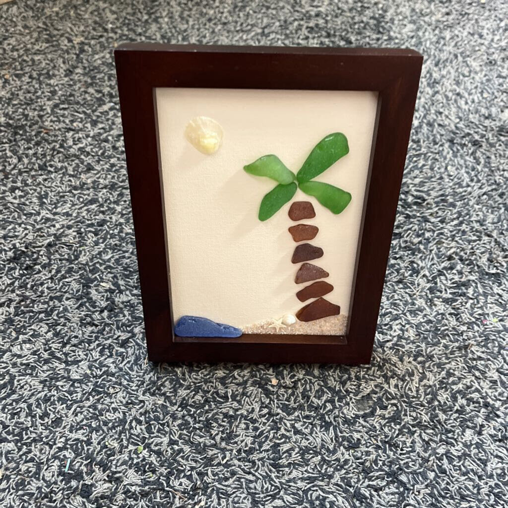 Palm Tree (5x7, wood frame)