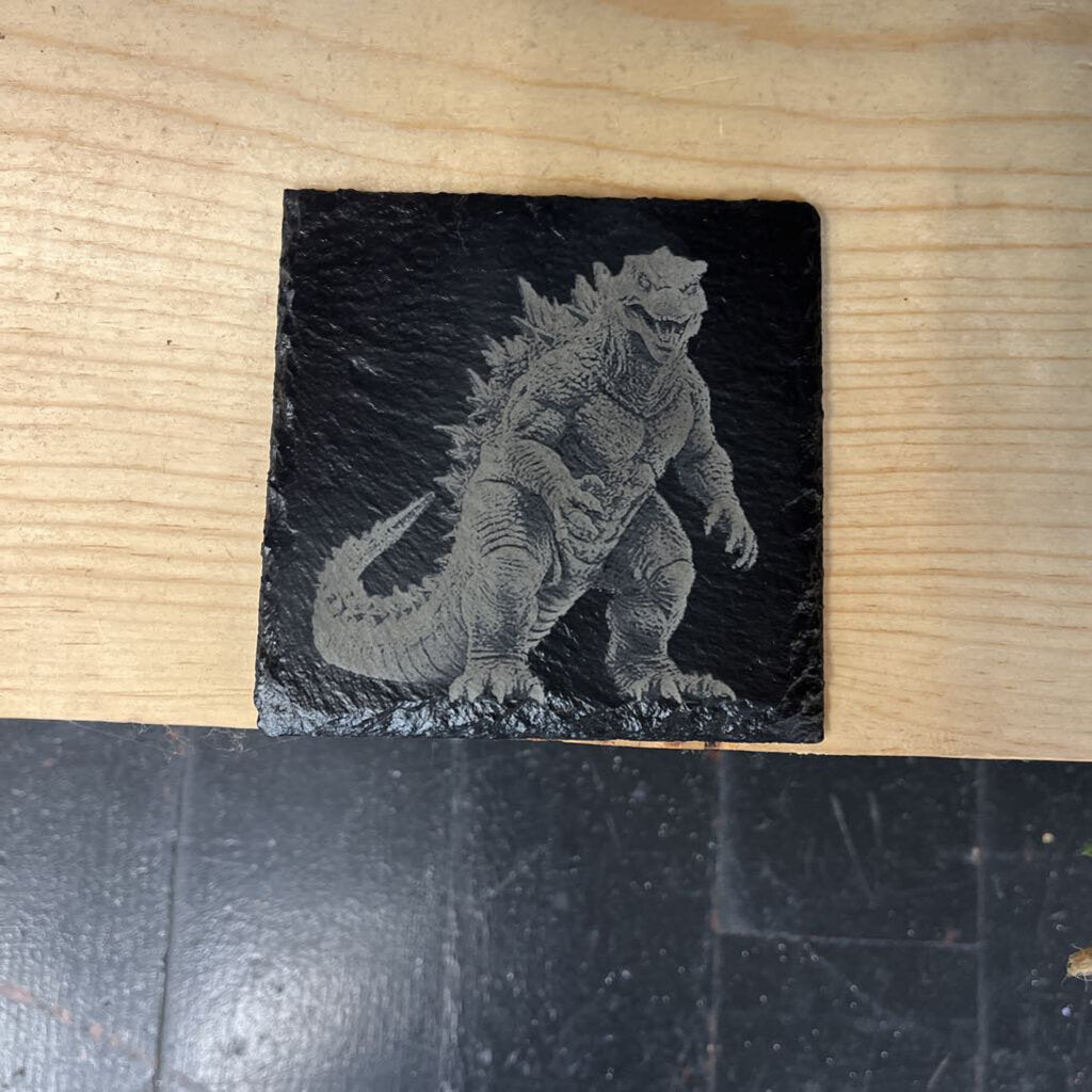 Slate Coaster Godzilla