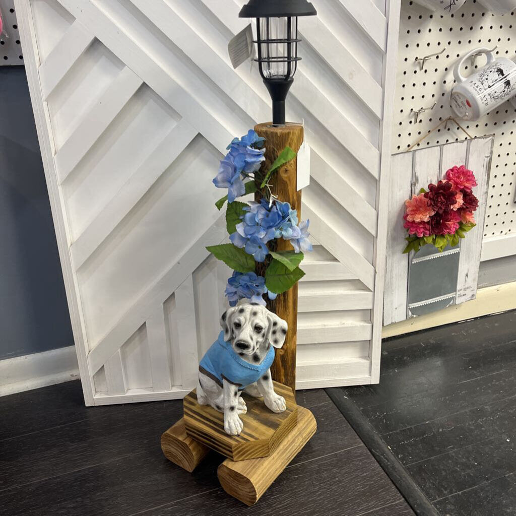 Dalmatian (dog, sky blue) Solar Light