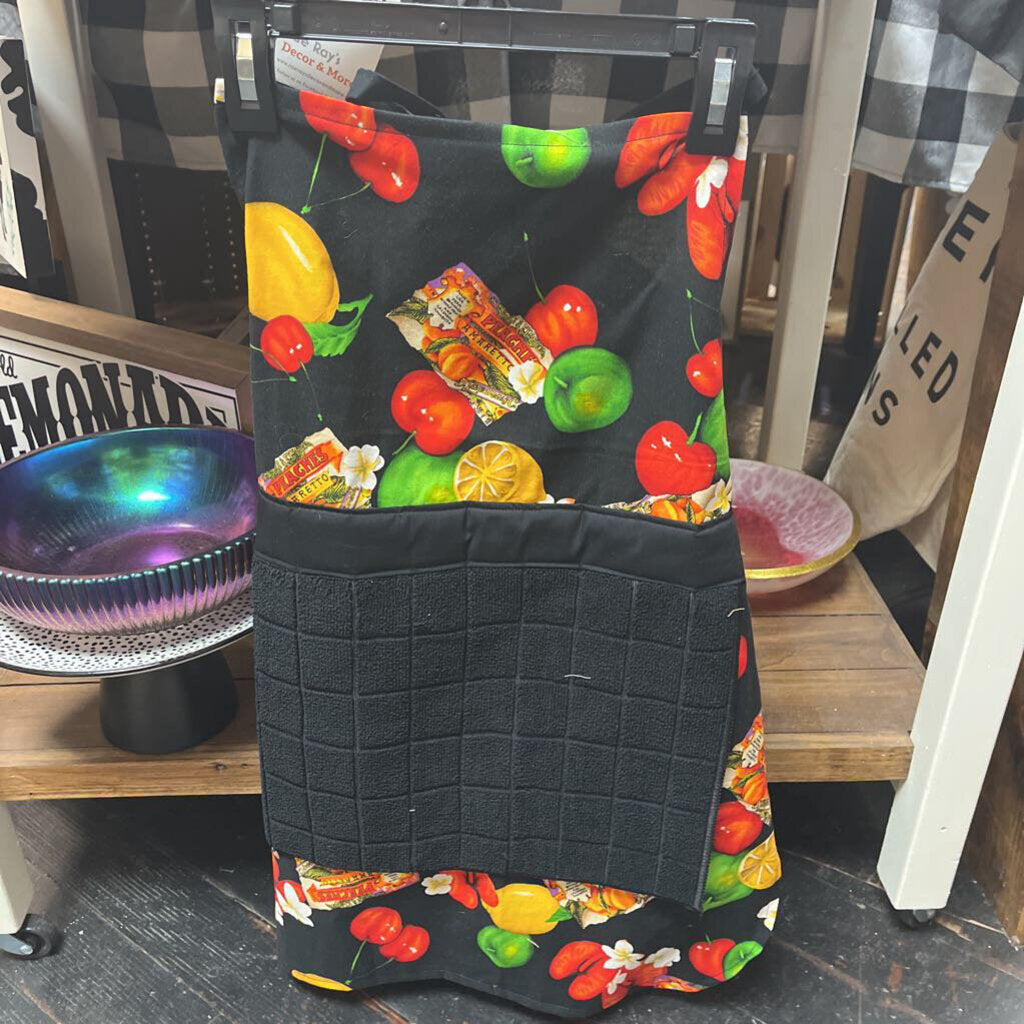 Black Apron w/ Fruit