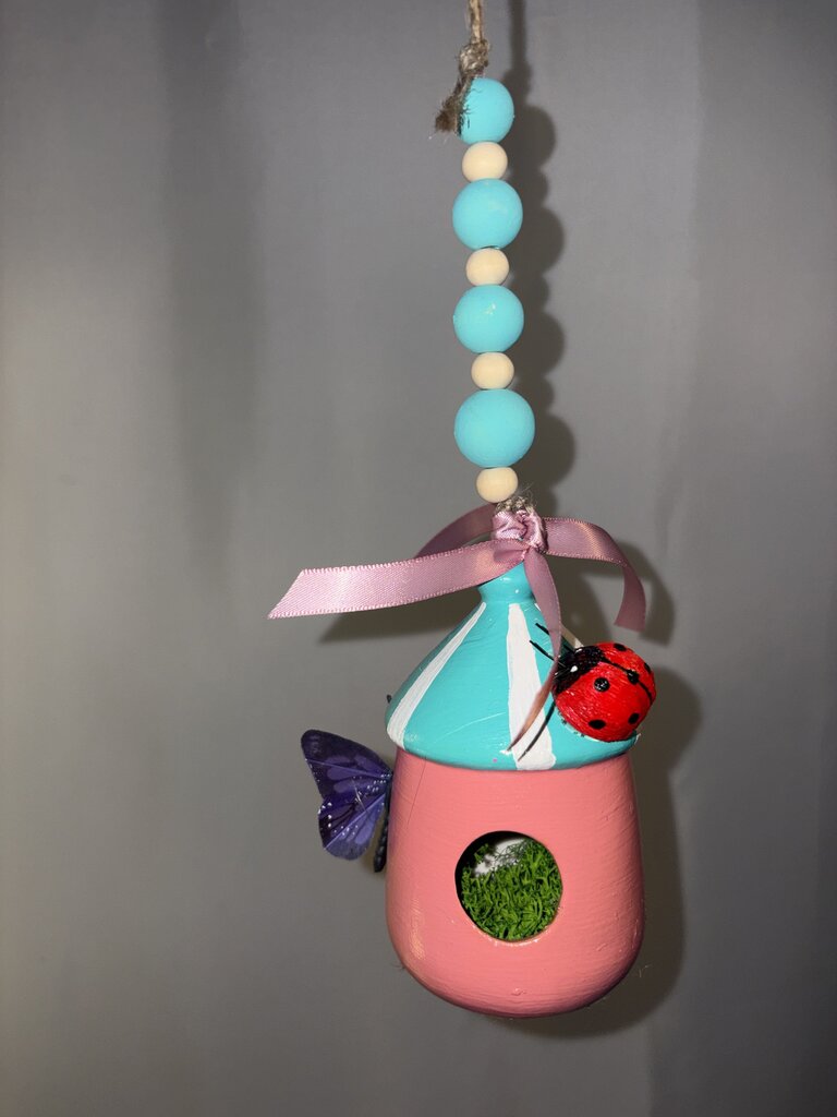 Cotton Candy Ceramic Bird House