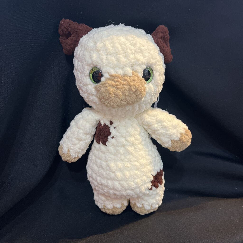 Crochet cream/brown Cow