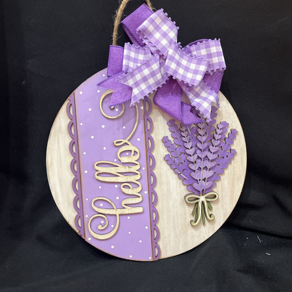 Hello Door Hanger w/Lavender