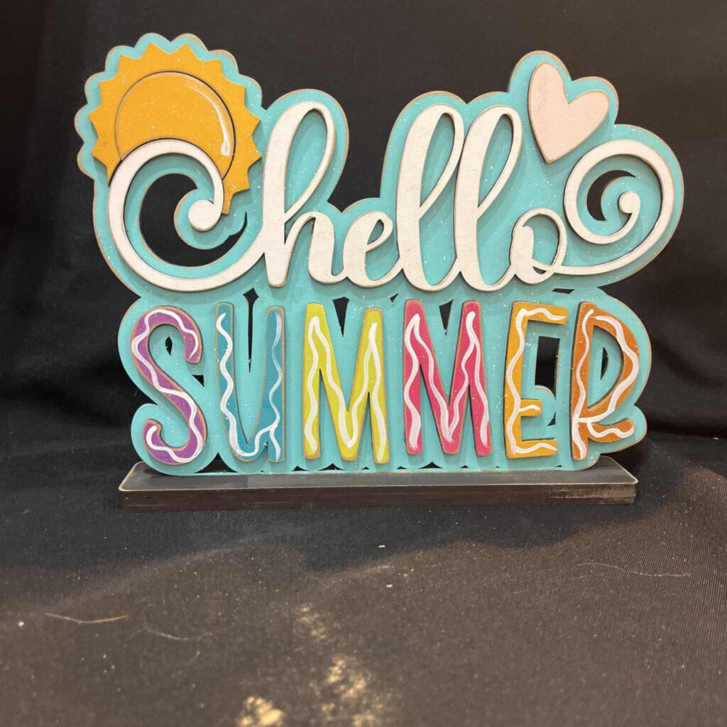 Hello Summer Shelf Sitter