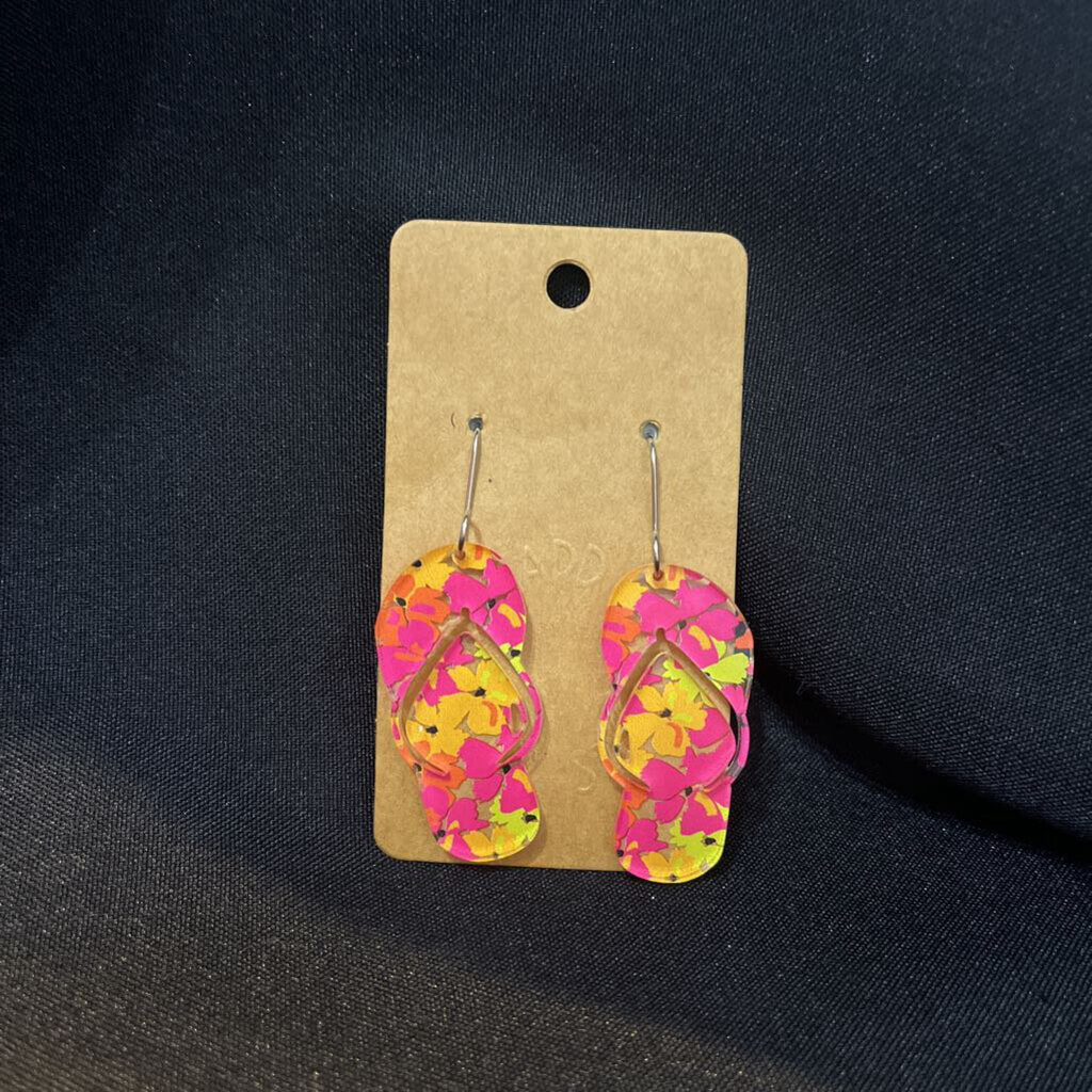 Neon Floral Flip Flop