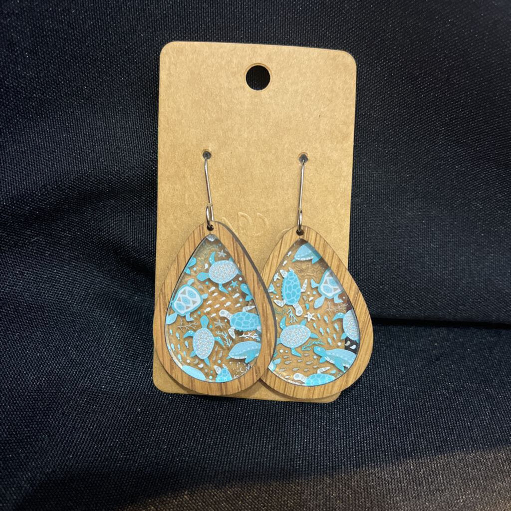Sea Turtle Inlay Drop