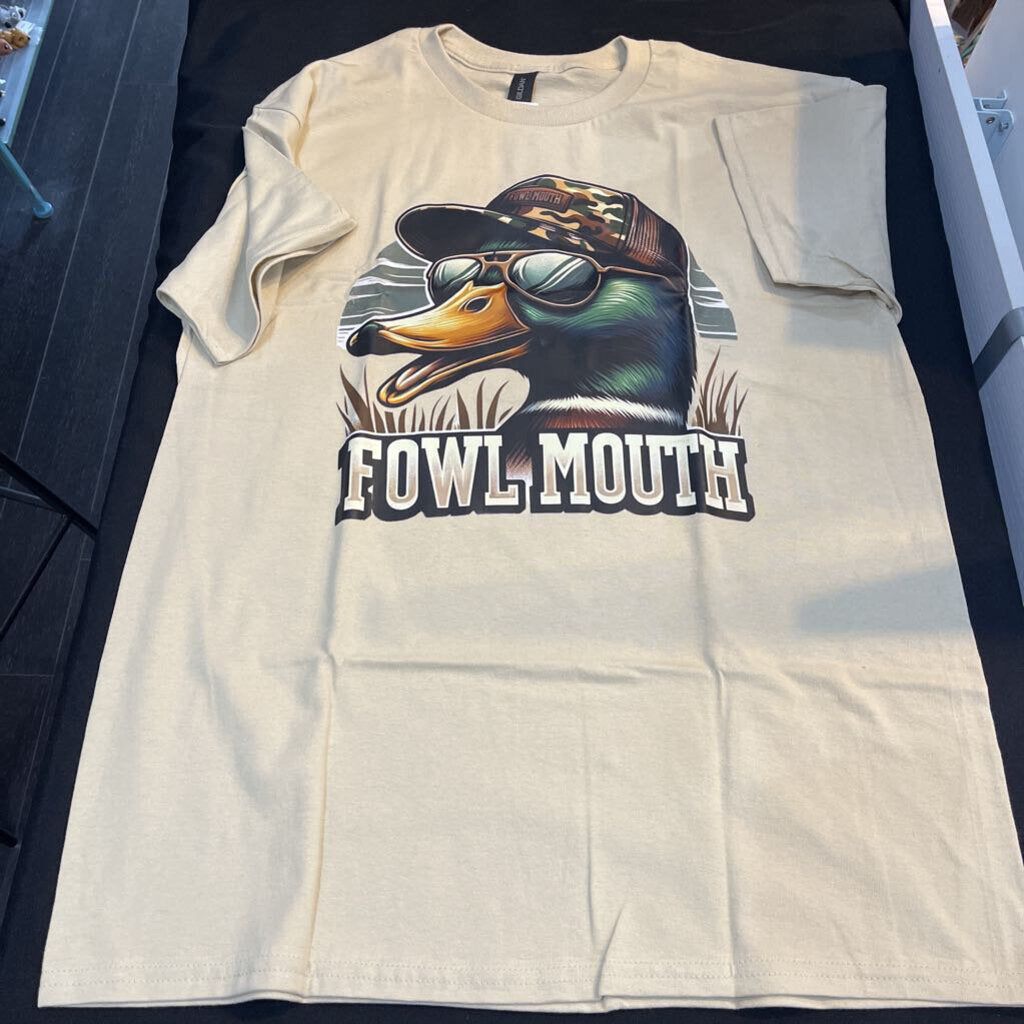 Fowl Mouth Mallard (Lg, Tan, T-shirt)