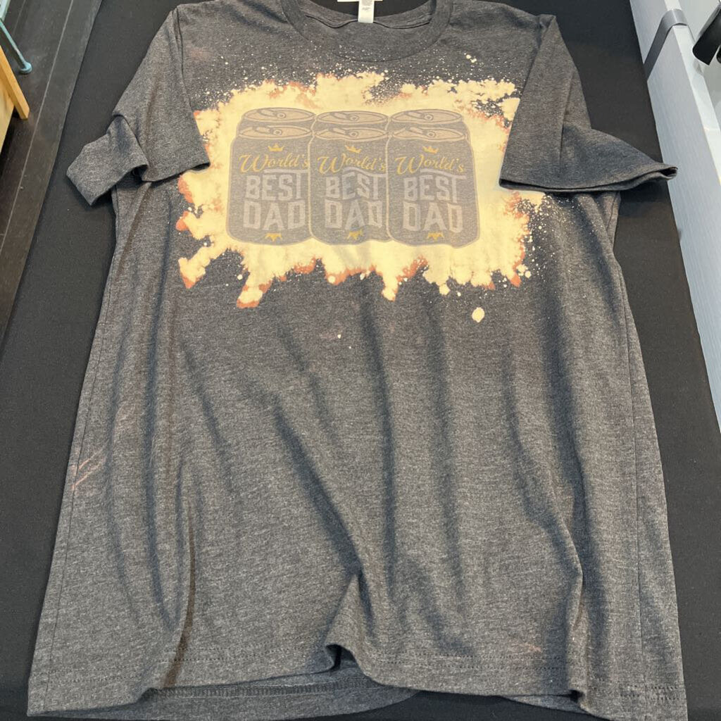World's best Dad (Lg, black/bleach, t-shirt)