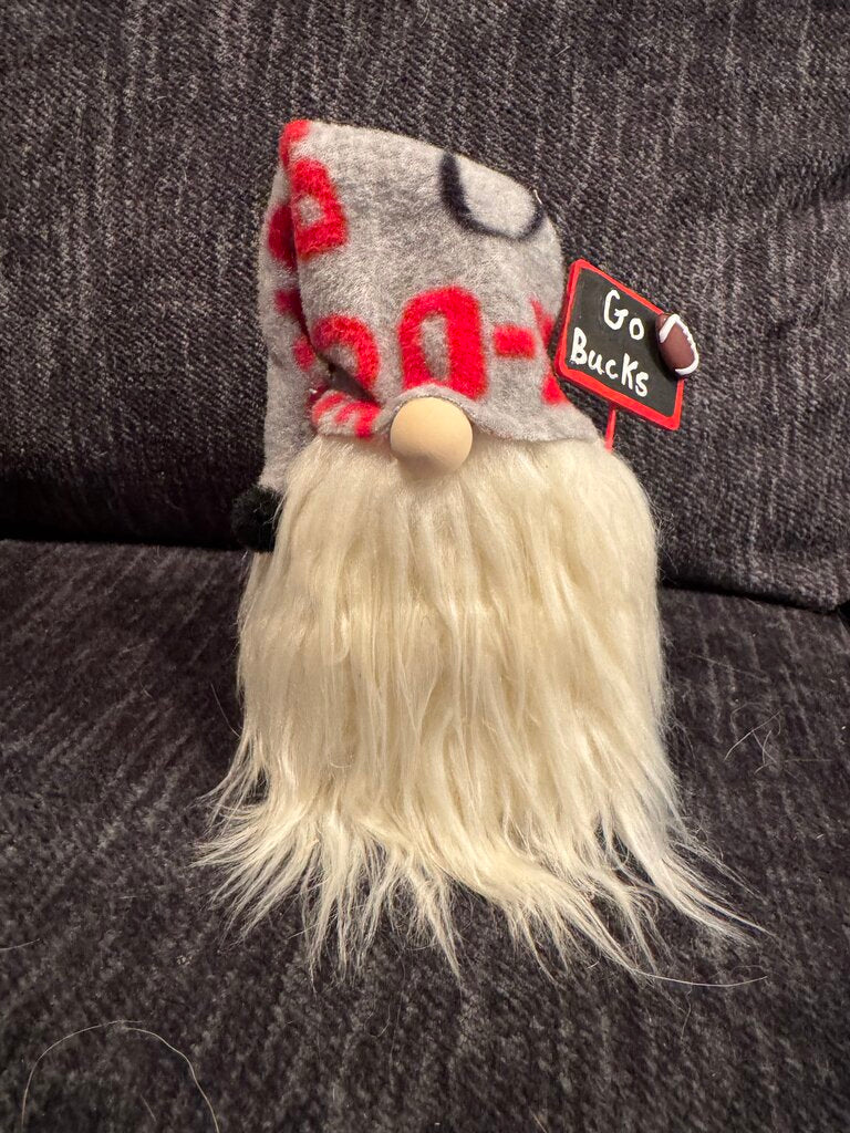 Gnome Ohio State with White Beard