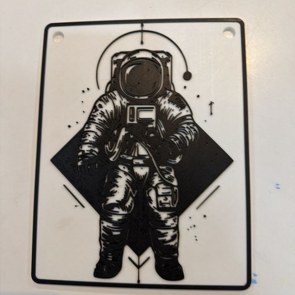 3D Astronaut Sign