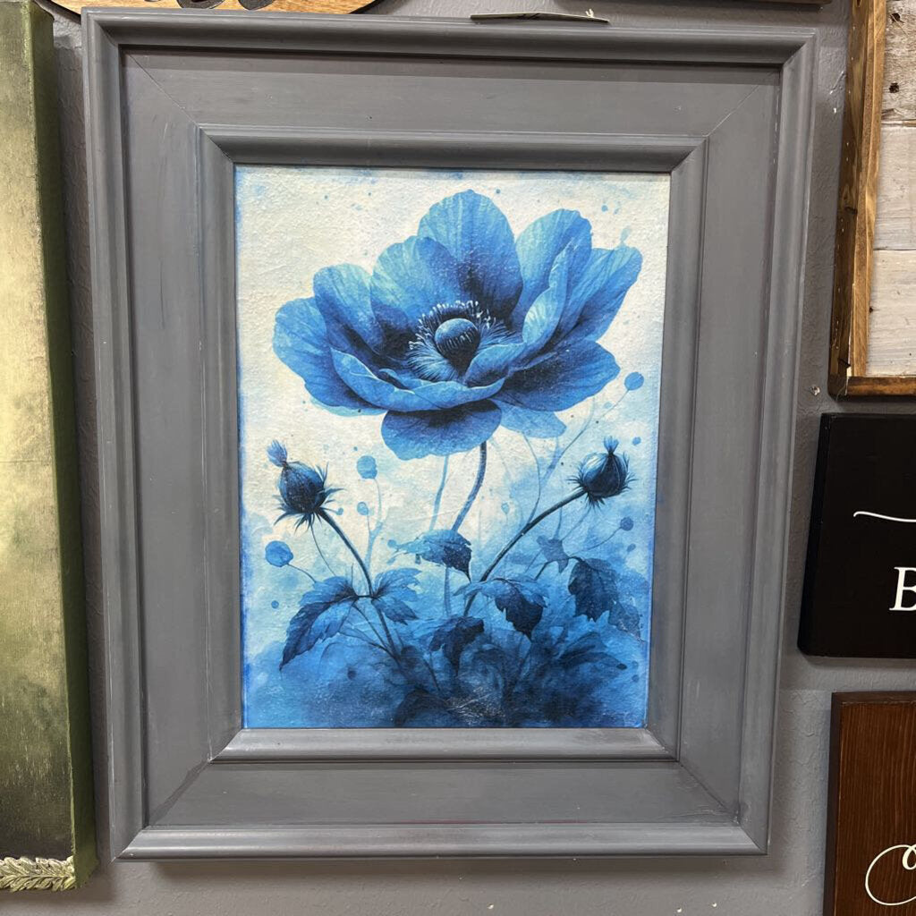 Blue Flower w/ thick frame