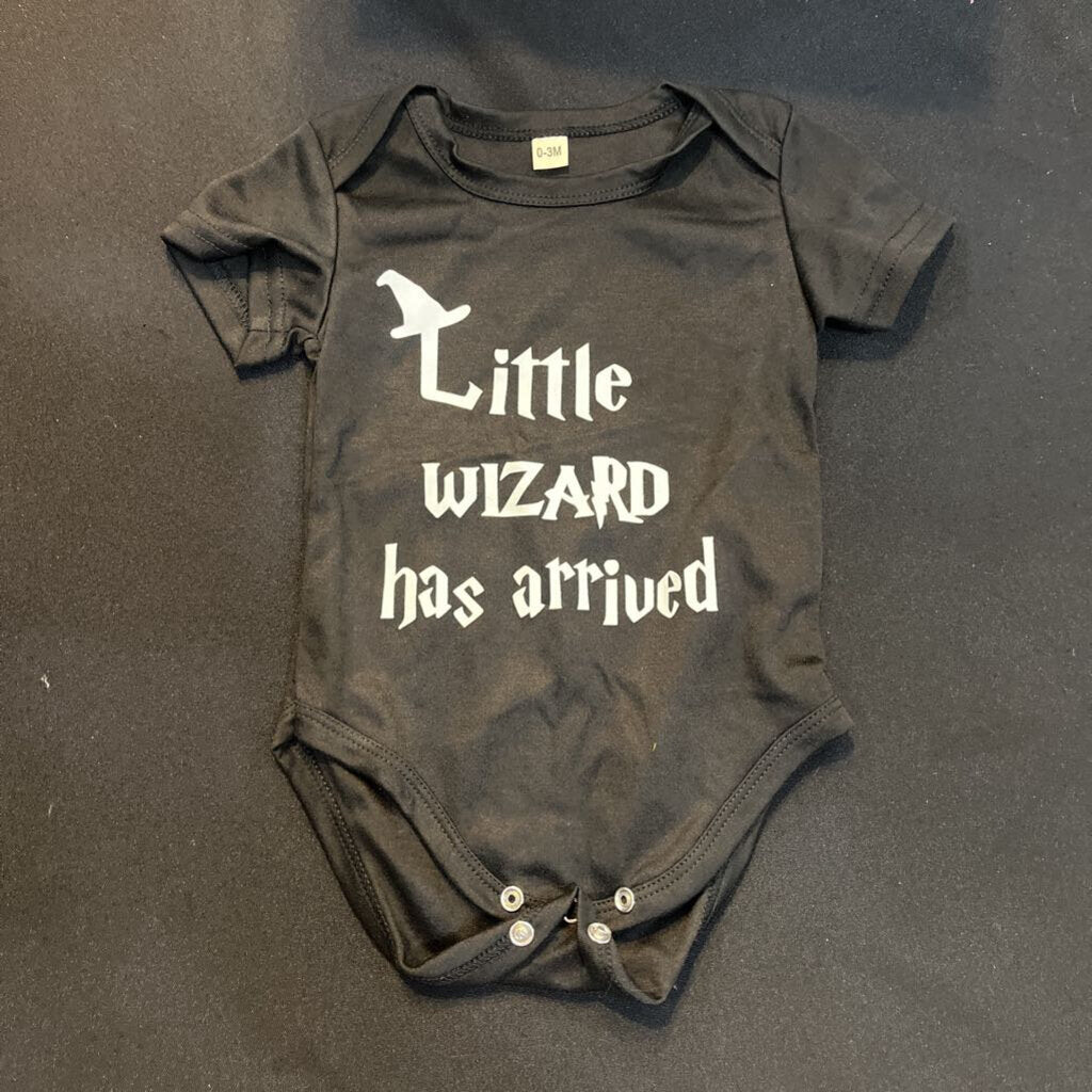 Little Wizard (onesie, black, 9-12M)