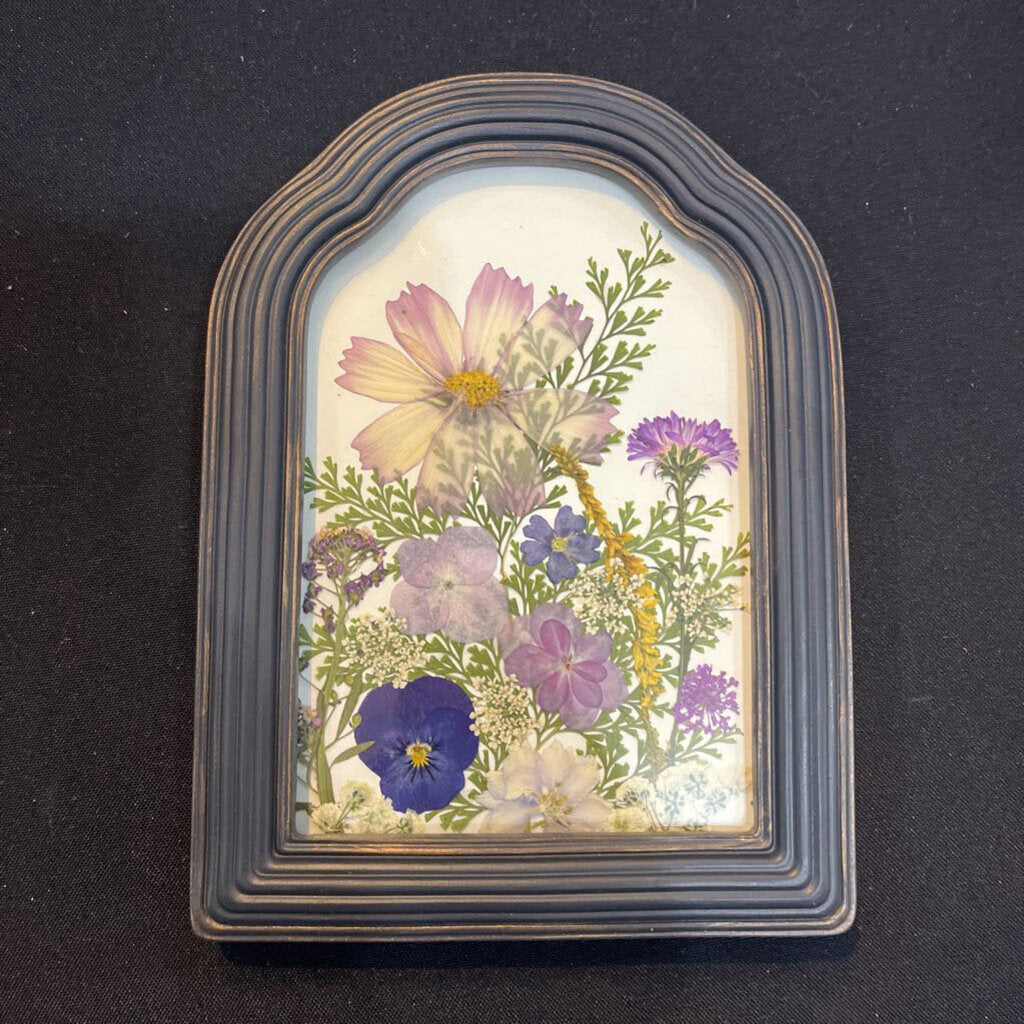 Pressed Purple Flowers (black frame)