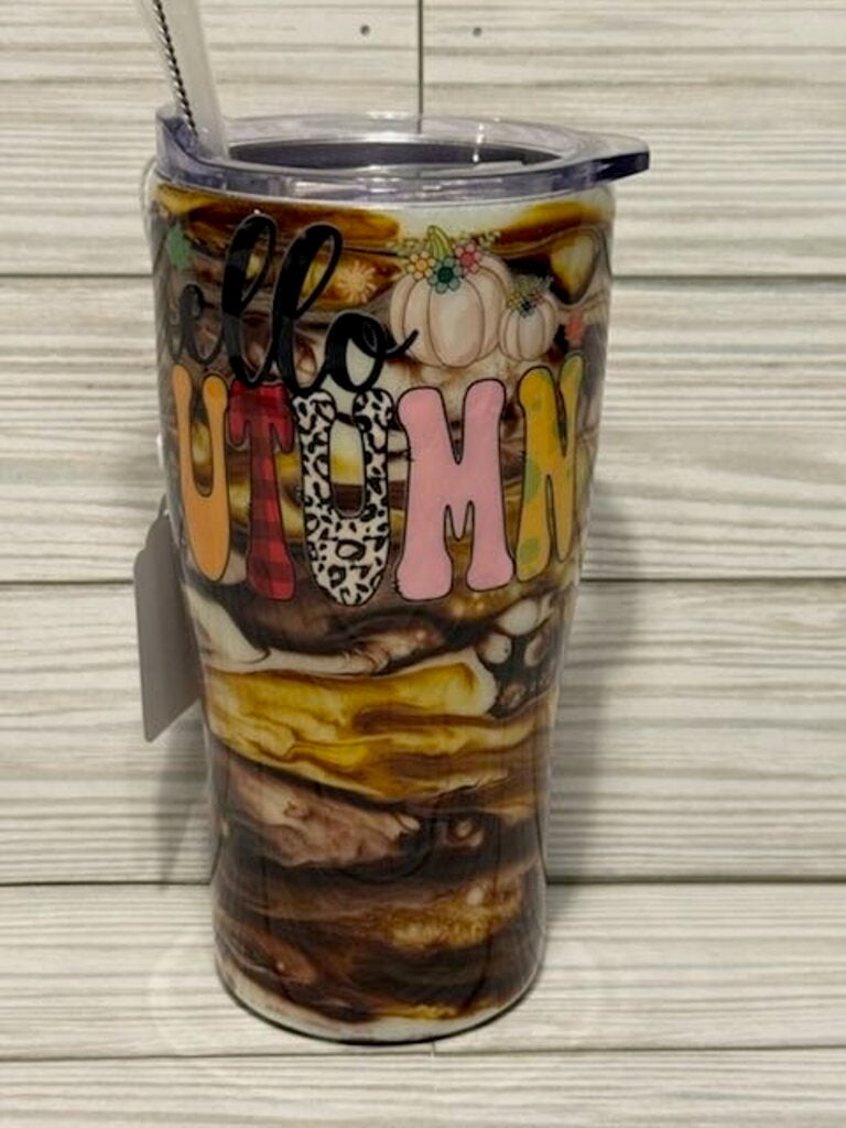 Hello Autumn short tumbler