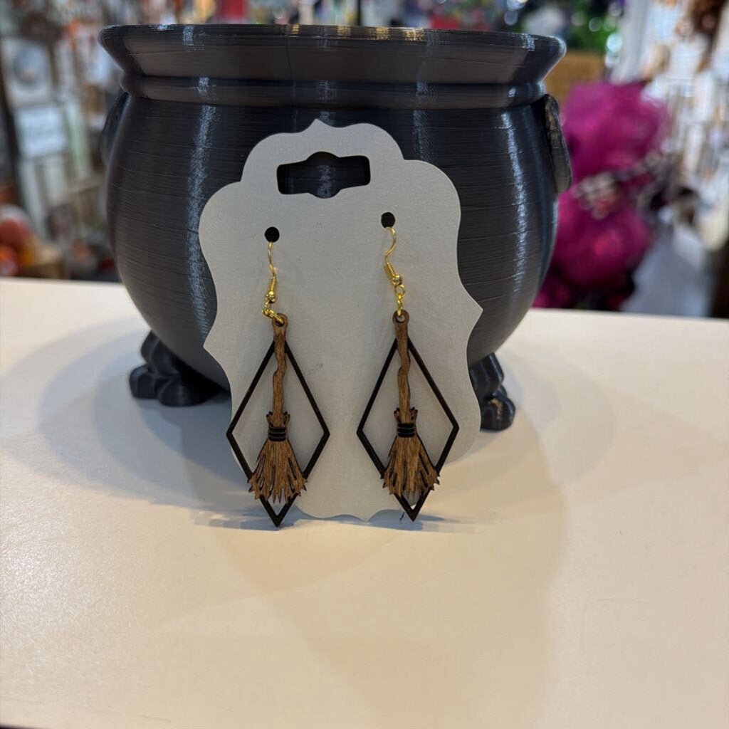 Broom Earrings