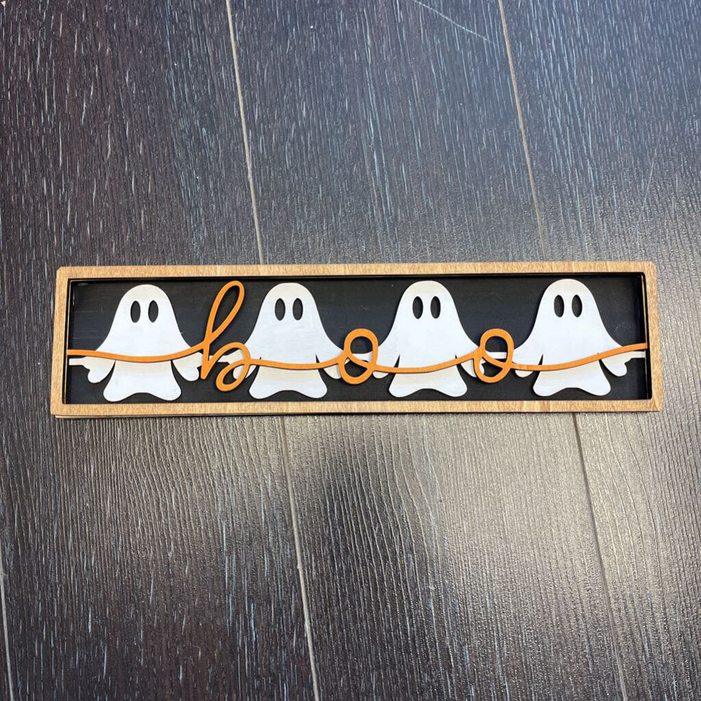 12 x 3 "Boo" Ghost Sign