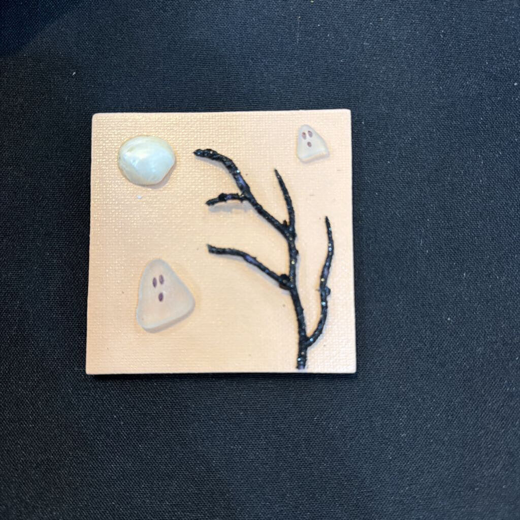 Orange Magnet Ghosts Tree Moon