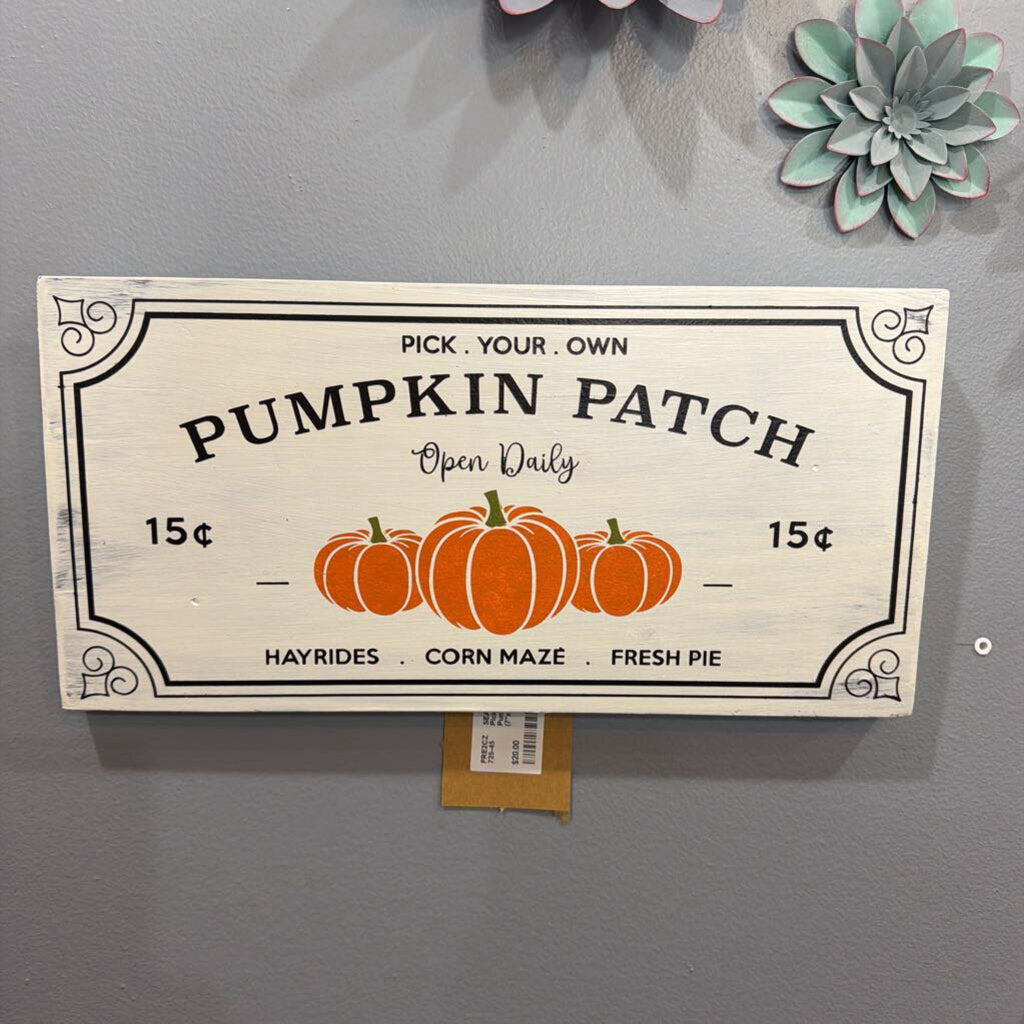 Pick your own Pumpkin Patch Sign (7"x14")