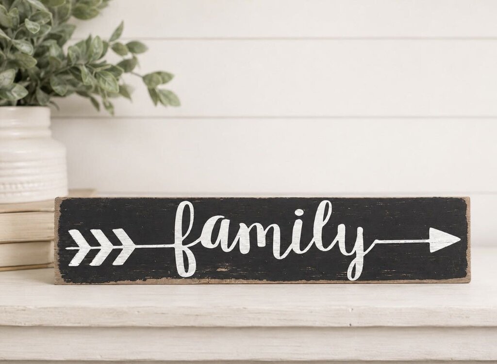 Family Rustic Wood Accent Sign