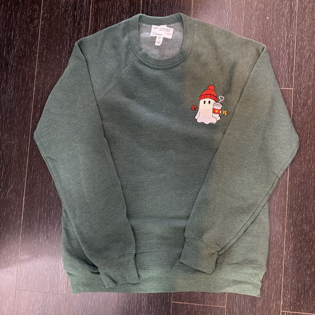 Sweatshirt Green Med Coffee Ghost