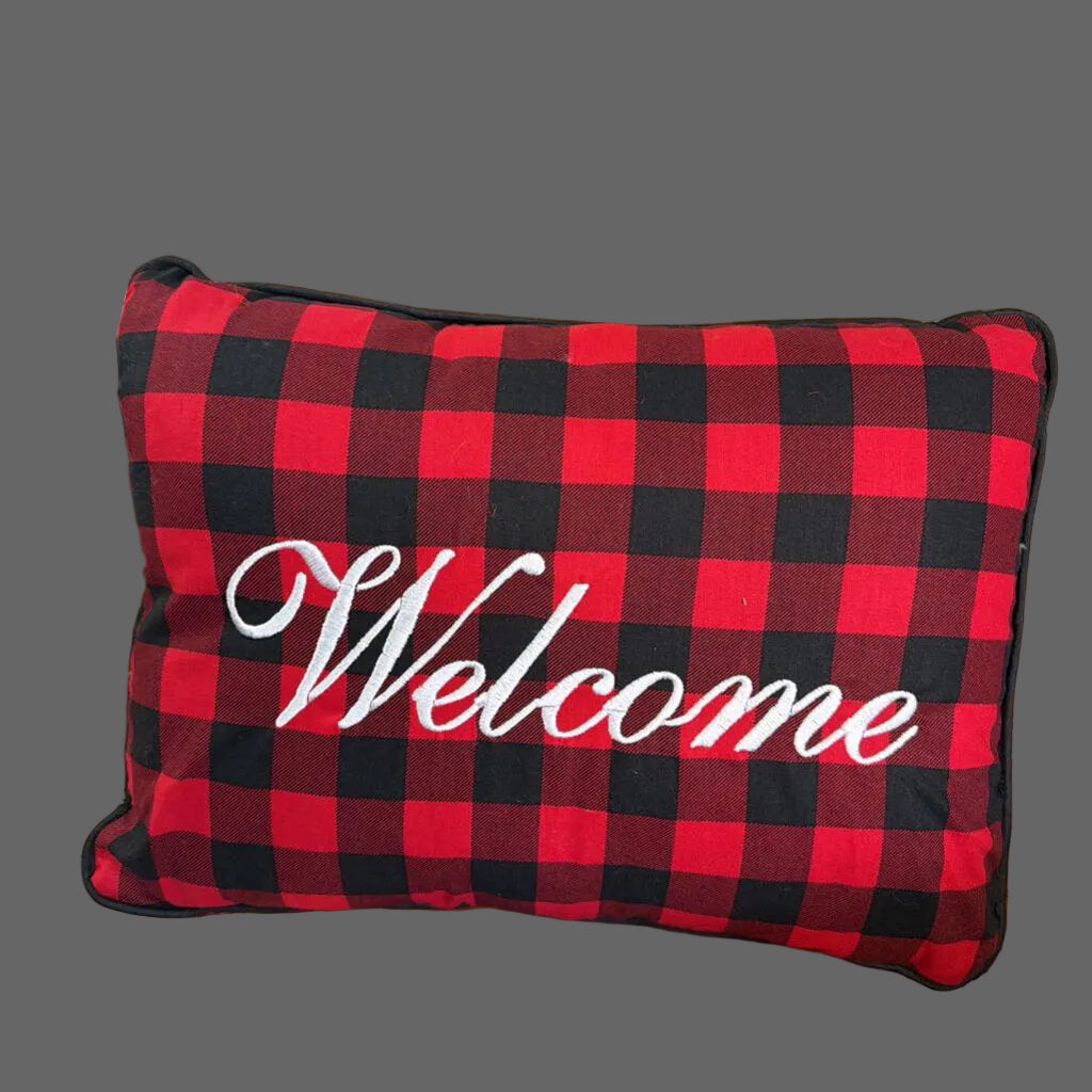 Red & Black Welcome Pillow