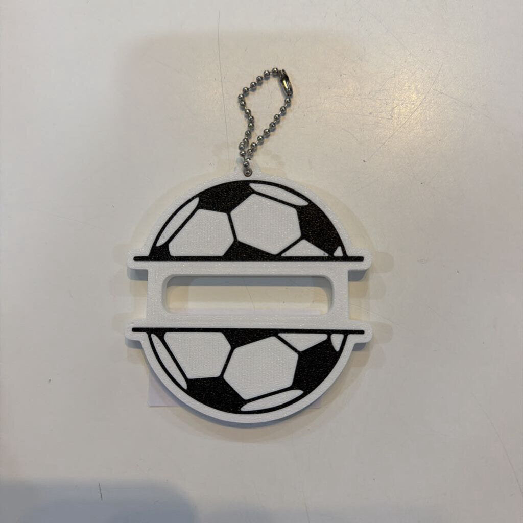 Soccer Hair Tie Holder Keychain