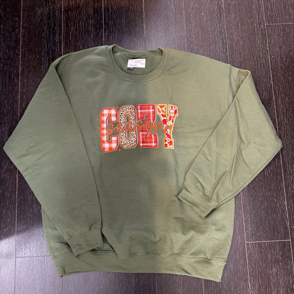 Cozy Season Crewneck LS Lrg