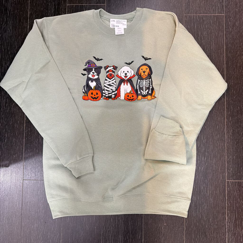Halloween Costume Dogs Crewneck M