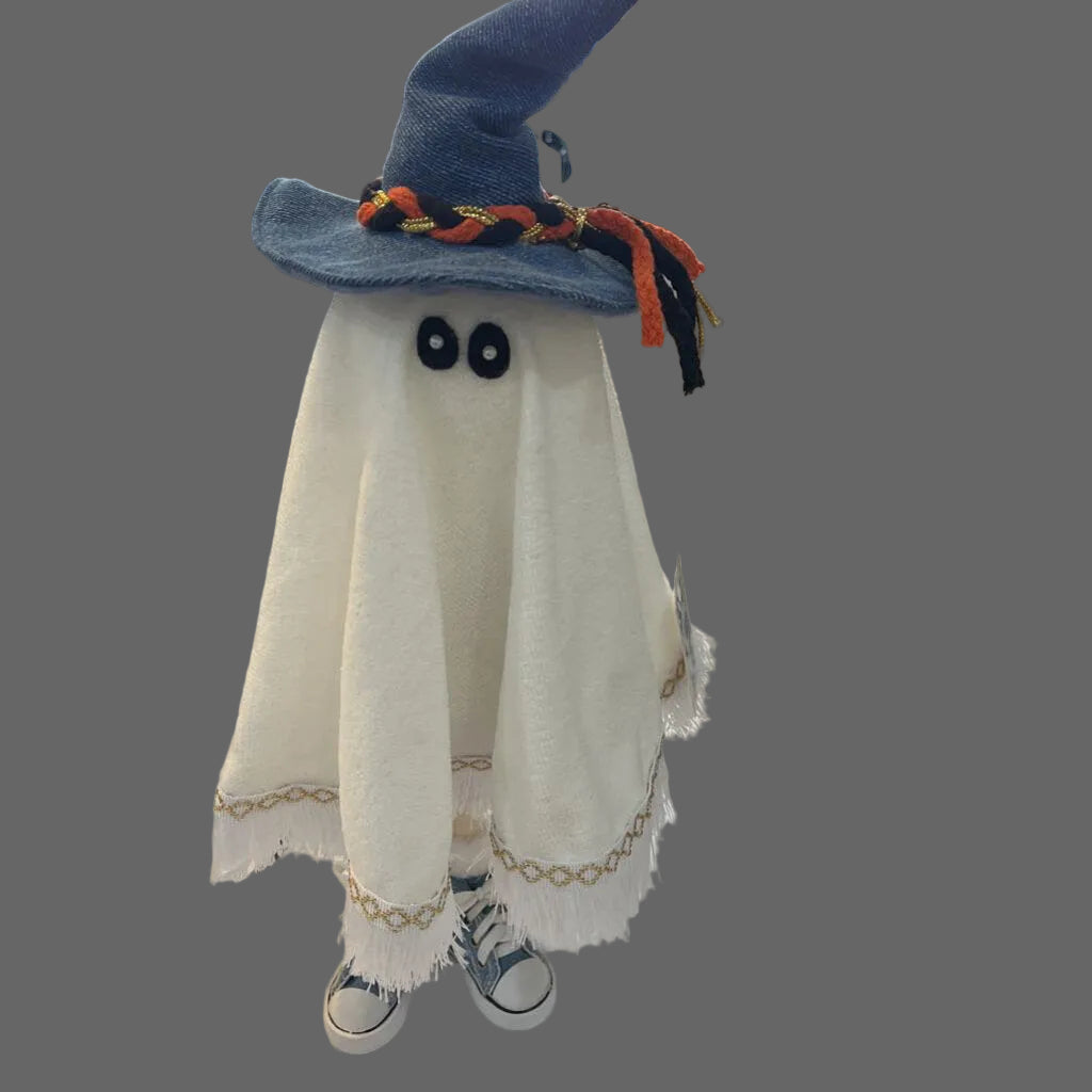 Witch Ghost Tall Denim Witch Hat