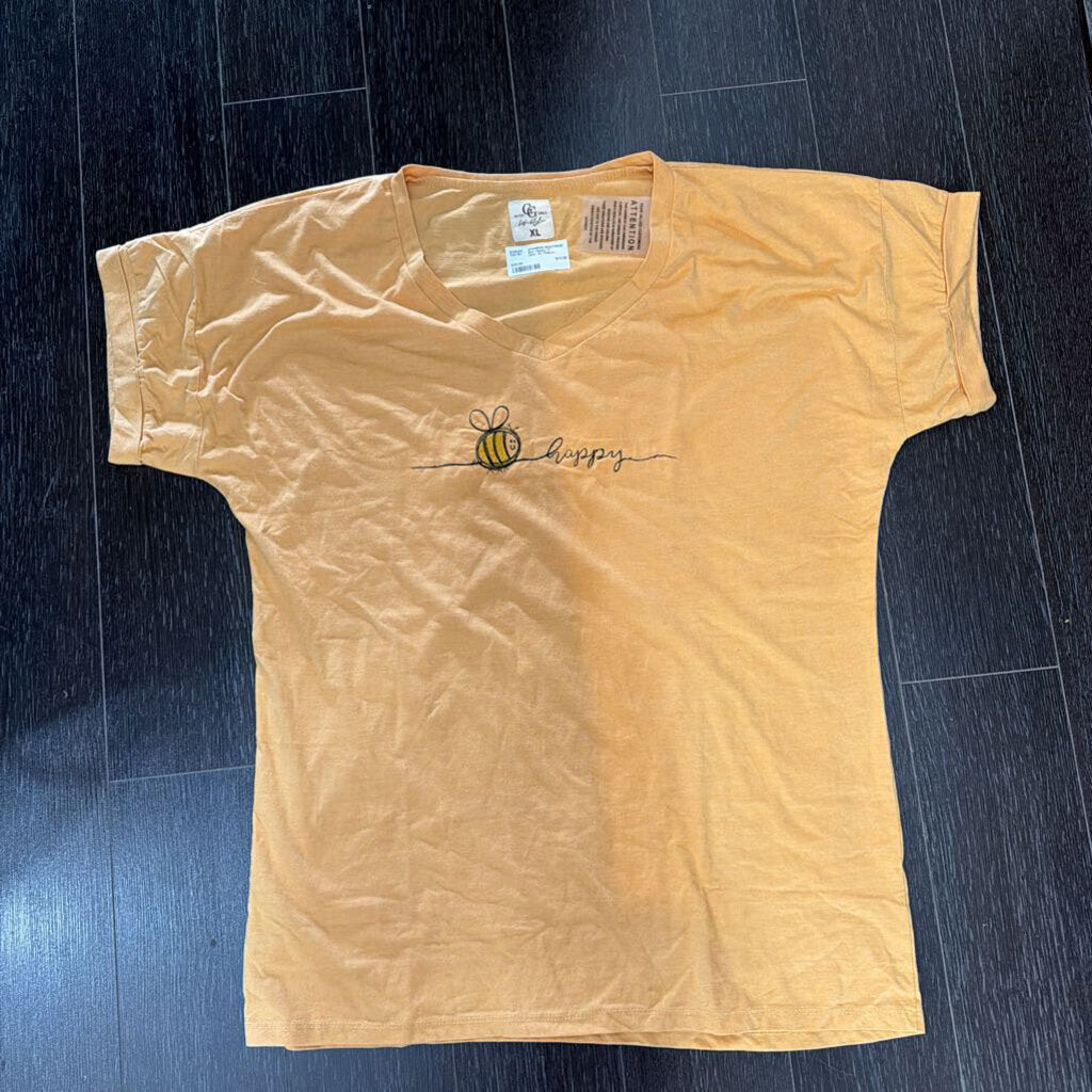 Bee Happy T-Shirt XL Yellow