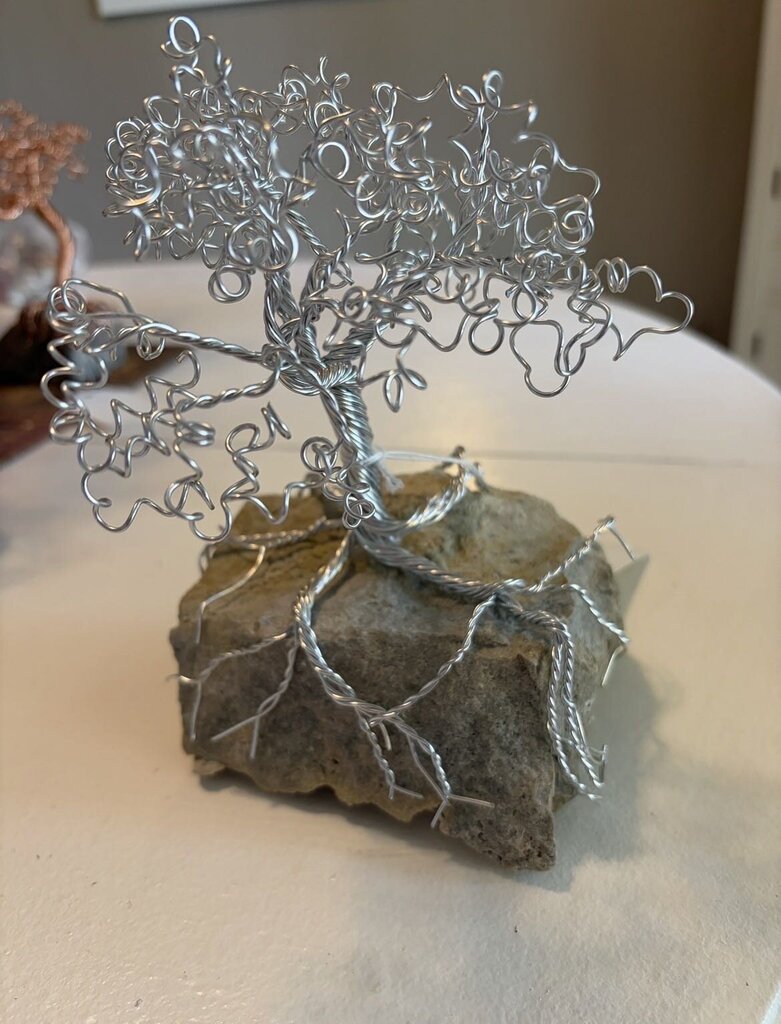 Wire Tree Large Silver