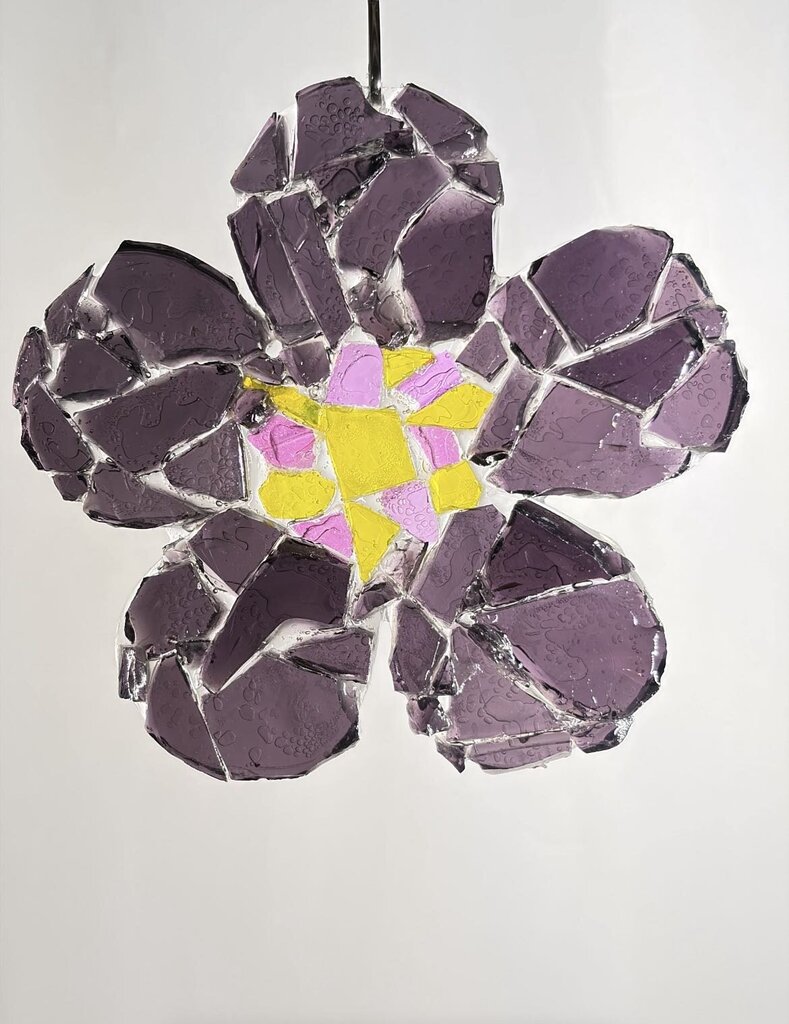 Floral purple/yellow Suncatcher