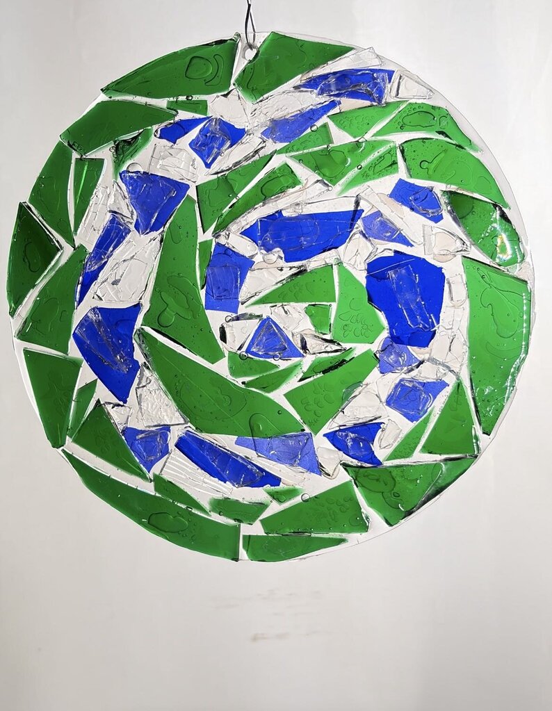Swirl blue & green Suncatcher