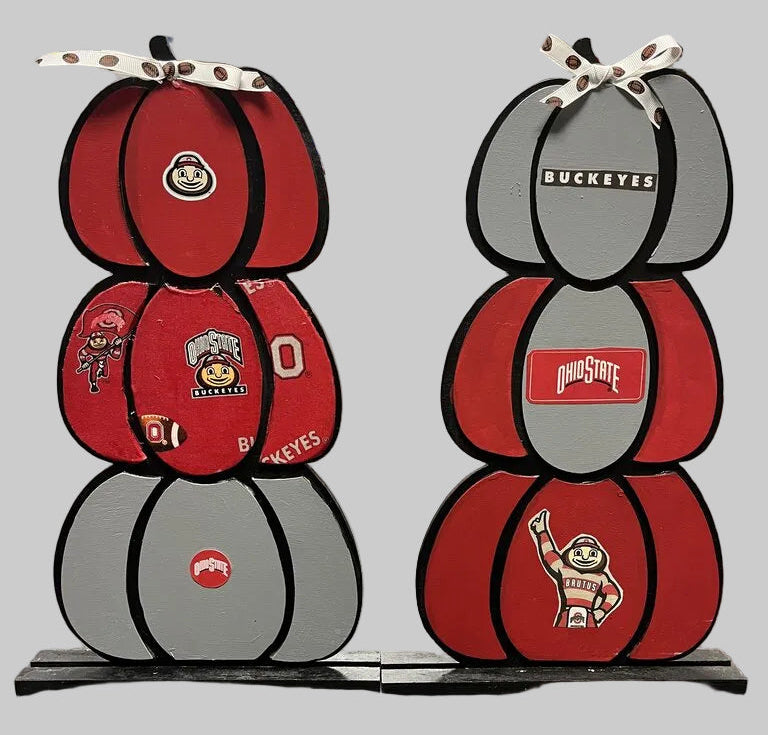 3 tier wood pumpkin (OSU)