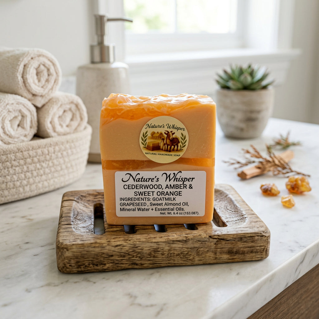 Bar Soap Cedar Wood, Amber & Sweet Orange