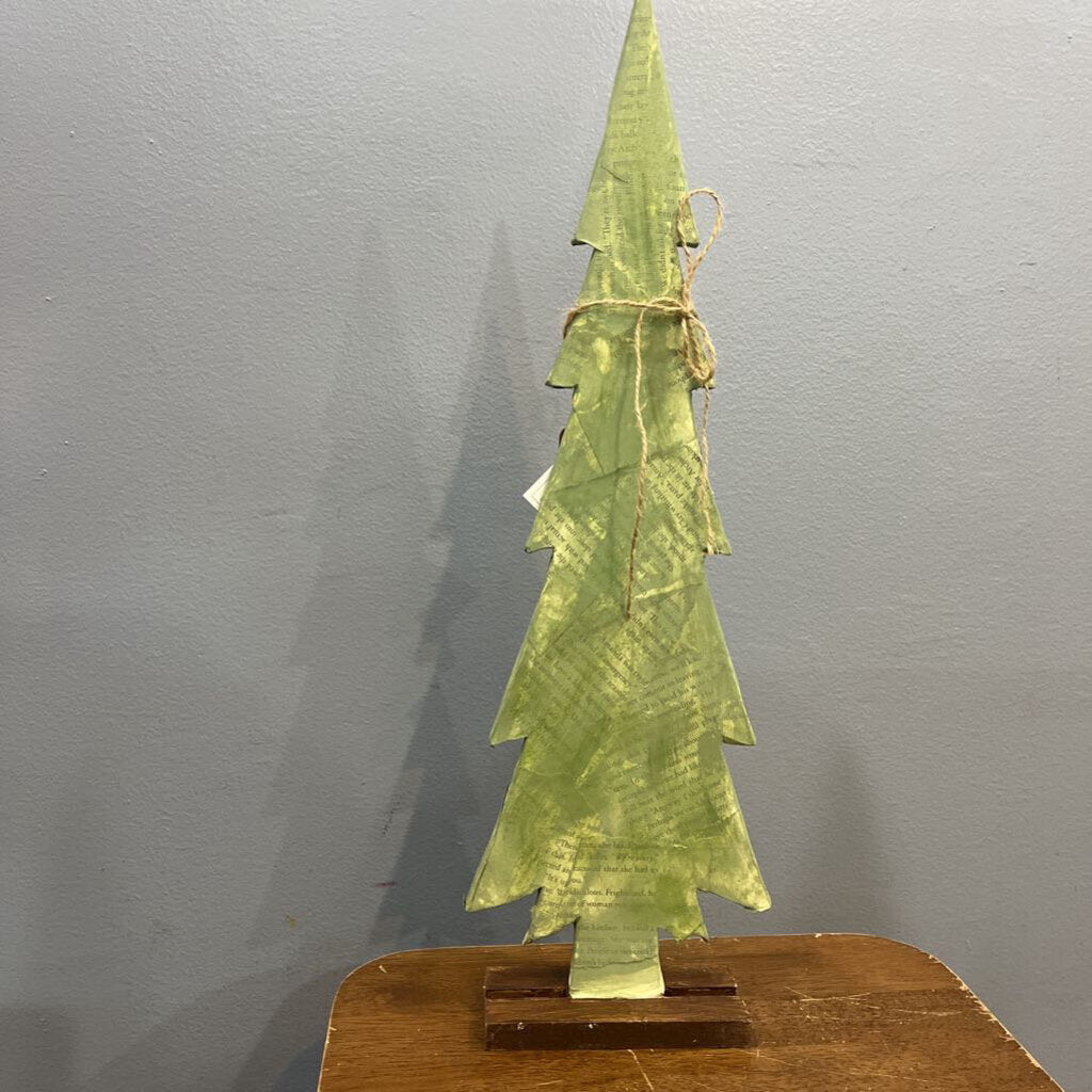 Book Page Christmas Tree Wood