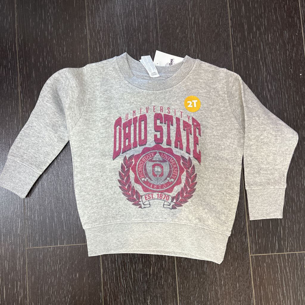 OSU 1870 OSU UNIVERSITY 2T, Gray, Crew