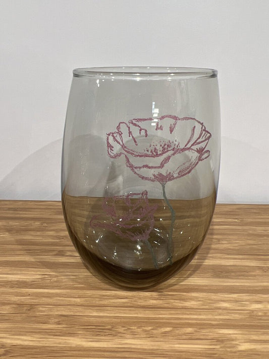 Hand Etched Poppy Stemles