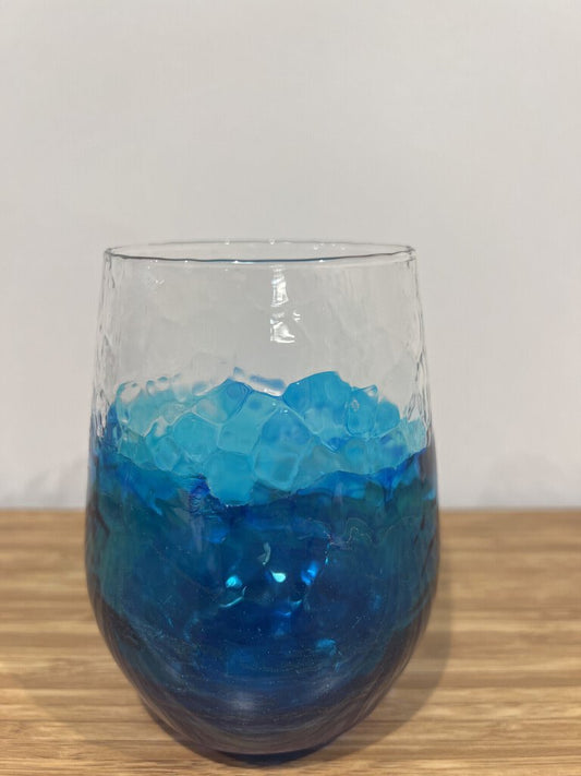 Ocean Blue Crackle Stemle