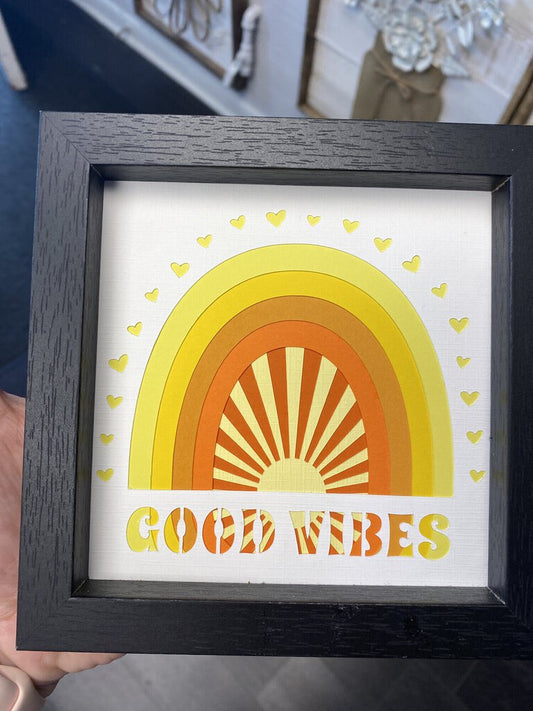Wood Good Vibes, Black, Size: 5x5