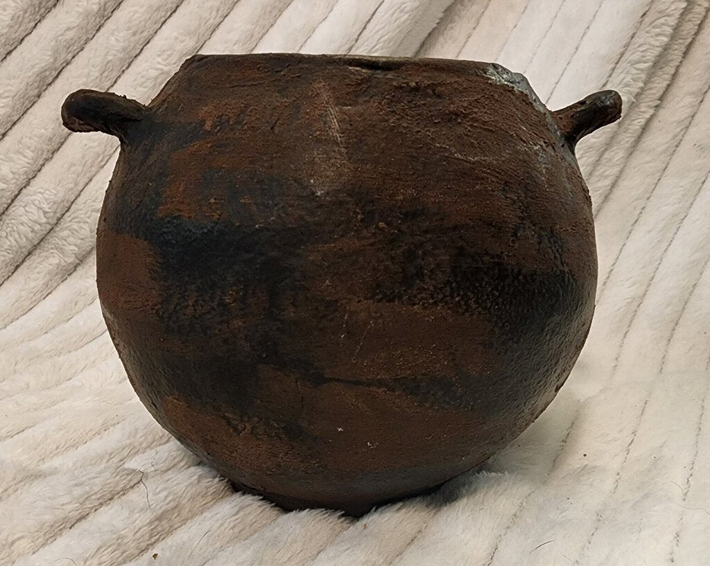 Hand Aged Pot with Handles