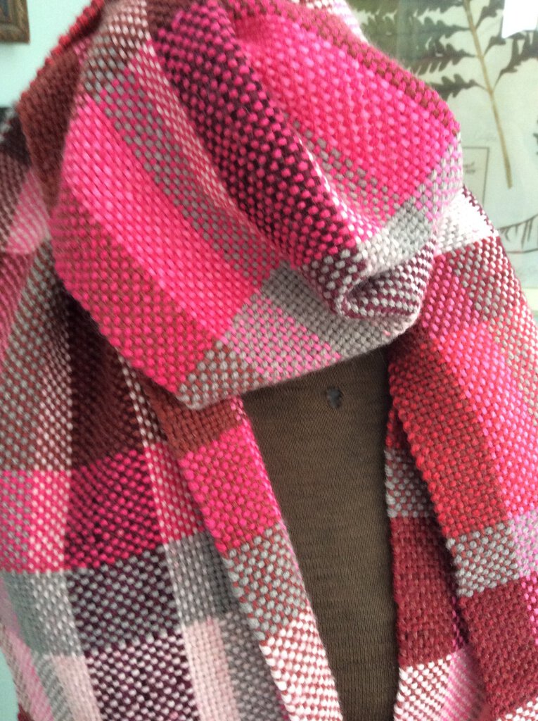 Handwoven acrylic scarf