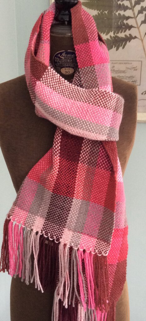 Handwoven acrylic scarf