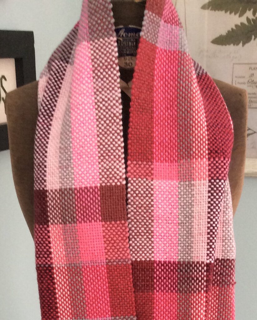 Handwoven acrylic scarf