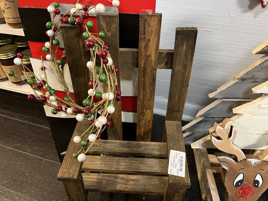 Garden Chair W/wreath